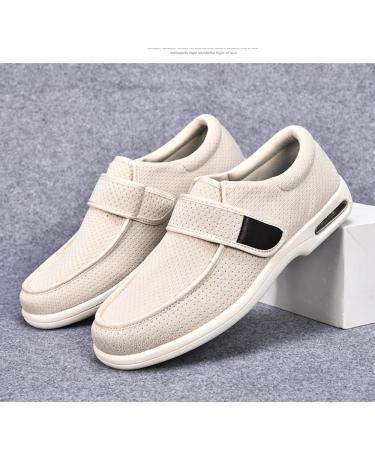 Diabetic Edema Shoes for Women | Adjustable Breathable & Comfortable | Size 12 Beige | Perfect for Swollen Feet Fasciitis Bunions & Arthritis - Buy Online on GoSupps.com