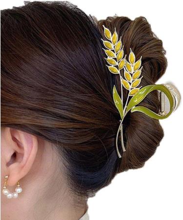 Alloy Hair Claws Clip Wheat Spike Hair Claw Elegant Ponytail Claw Clip Non-Slip Hair Catch Barrette Fashion Hair Accessories Style2 - Buy Online on GoSupps.com