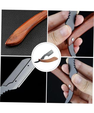 FRCOLOR Mini Facial Razor for Women - 2 Pack Rustproof Steel & Rosewood Handle Perfect for Smooth Skin & Precision Shaving - Buy Online on GoSupps.com