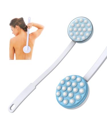 Yiesoum Back Lotion Applicator and Massager by Body Long Handheld self-Handhled Easy Reach for Sunscreen  Cream  Shower Gel on Back  Legs and Feet  Long Shower Bath Brush  Easily Roll-a Dispenser