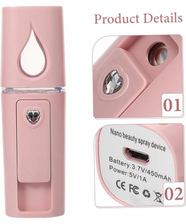 Mikinona Hydrating Beauty Instrument Steamer Face Steamer for Face Portable Hydrating Instrument Pink Abs - Buy Online on GoSupps.com