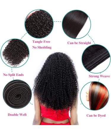 10A Brazilian Curly Hair Bundles - 12 14 16 Inch Kinky Curly Human Hair - Natural Color - International Shipping Available - Buy Online on GoSupps.com