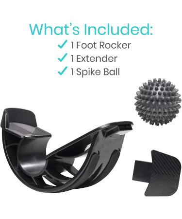 Vive Calf Stretcher Foot Rocker - Shin Splint Relief for Runners | Achilles Plantar Fasciitis Therapy Device | Ankle Strengthening Roller | Severs Disease Black - Buy Online on GoSupps.com