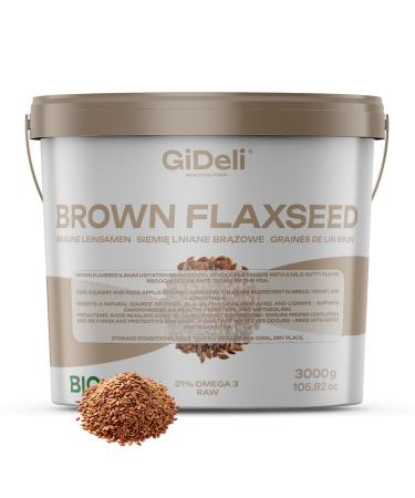 Graines de lin brutes enti res 3 kg - Haute teneur en om ga-3 et fibres - Id ales pour smoothies p tisserie c r ales (3000 g)