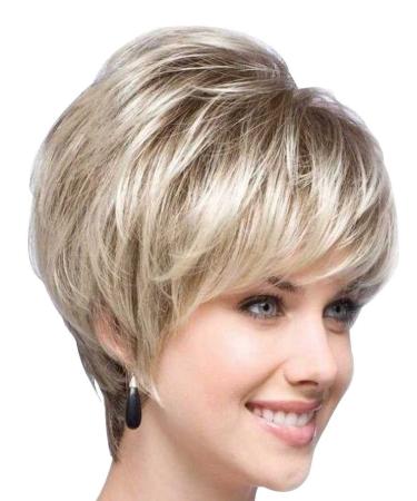 Tsnomore More Stylish Shaggy Blonde Short Straight Capless Synthetic Wig - Buy Online on GoSupps.com