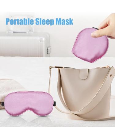 Silk Satin Sleep Mask for Women - Pink | Adjustable Strap for Airplane Travel - Night Cover Blindfold for a Restful Sleep - Buy Online on GoSupps.com