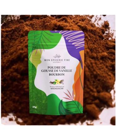 25g BOURBON VANILLA powder from Madagascar - obtained from a whole vanilla pod 100% Natural. Gourmet selection recyclable ZIP bag made in EUROPE - Buy Online on GoSupps.com