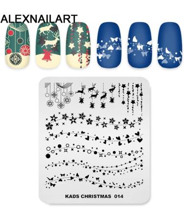 4-Piece Nail Art Stamp Stencils Set | Christmas Pattern Templates for Manicure Design | International Shipping - Buy Online on GoSupps.com
