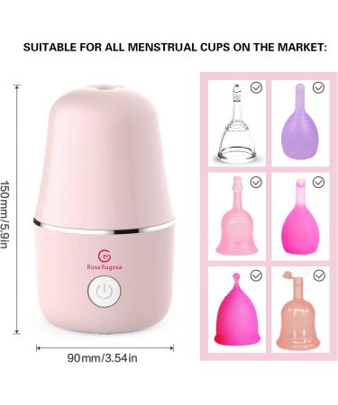 ROSA RUGOSA Menstrual Cup Sterilizer - 3-in-1 Steamer Cleaner for Period Cup - Auto Shut-Off - Leak-Free & Efficient - Buy Online on GoSupps.com