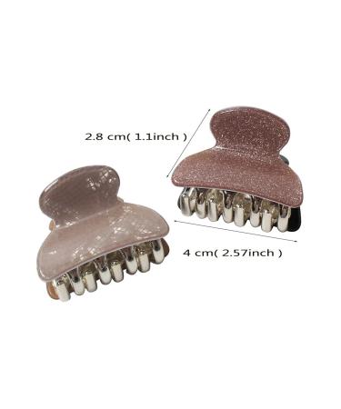 Brown Pink Nonslip Hair Claw Clips for Women and Girls - 12 Pack Durable Hair Claws for Thick and Thin Hair (CL131 I) - Buy Online on GoSupps.com