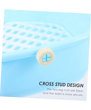 COLLBATH Box Rabbit Toilet Rabbit Bed Hedgehog Litter Tray Bunny Stuff Potty Train Rabbit Tub Tray Plastic 33X29.5X14CM Blue - Buy Online on GoSupps.com