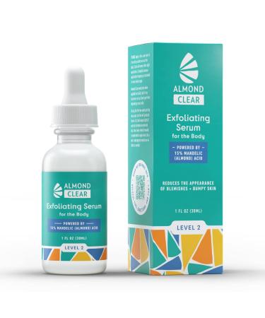Body Clearing Serum, Level 2 - Advanced formula for severe body acne, folliculitis- back, butt, chest, thighs, shoulders - mandelic acid - naturally antibacterial/antifunga, 1 fl oz 1 Fl Oz (Pack of 1)