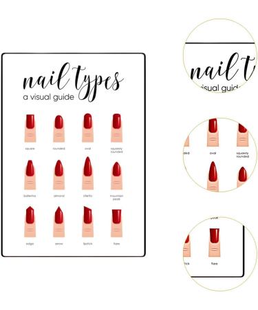 Perfeclan Nail Shape Display Nail Color Display Board Decorative Nail Art Accessories Hanging Picture Nail Art Tool Nail Salon 30x40cm G - Buy Online on GoSupps.com