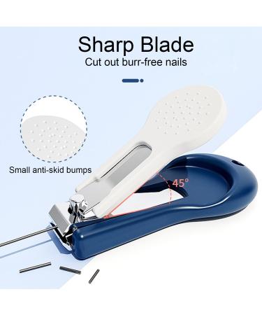 LuoshaPUCY 4-in-1 Baby Nail Clipper Kit - Baby Nail Care Set with Clippers, Scissors, File & Tweezer | Manicure Pedicure for Newborns, Infants, Toddlers, and Kids - Blue - Buy Online on GoSupps.com