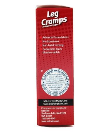 NatraBio Leg Cramps Relief with Quinine Sulfate - 60 Tablets | Fast Shipping Worldwide - Buy Online on GoSupps.com