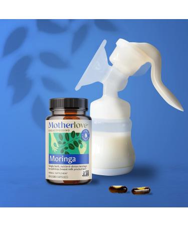 Motherlove Moringa Lactation Supplement - Organic Non-GMO Herbs, Vegan & Kosher - 60 Liquid Caps for Breast Milk Supply - Soy-Free - 60 Servings - Buy Online on GoSupps.com