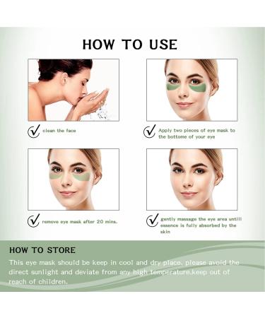 Under Eye Patches Collagen Green Algae Eye Mask with Seaweed for Under Eye Bags Dark Circles Natural Eye Gel Pads for Puffy Eyes Moisturizing Repairing - Buy Online on GoSupps.com