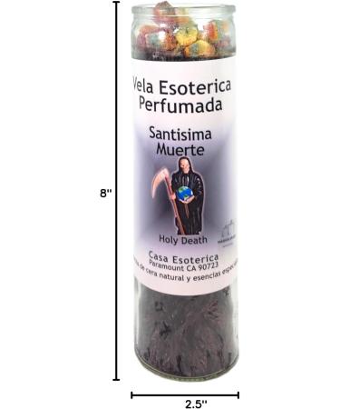 Buy HOLY Death-Palm Wax Spell Candle - Black | Vela CASA ESOTERICA PERFUMADA (SANTISIMA Muerte) - International Shipping Available - Buy Online on GoSupps.com