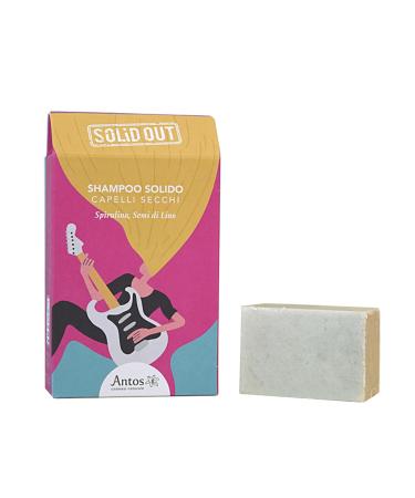 ANTOS ANTOS - Solid shampoo - Nourishing dry hair 55g - Spirulina and flax seeds - Solid Out SOL1