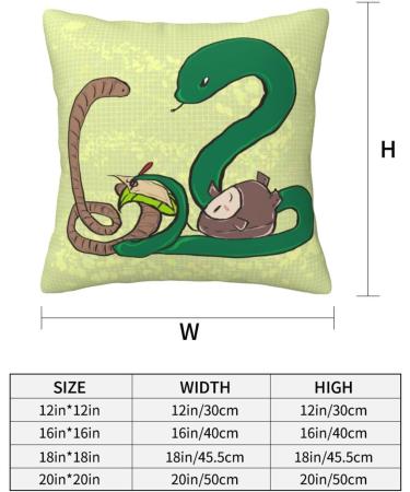 YYHHAOFA Sunflower Seeds Earthworm Snake Picture Universal Pillowcase for All Seasons 12"x12" : Soft and Comfortable Suitable for car Sofa Black 12" x 12" - Buy Online on GoSupps.com
