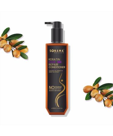 Sonama Naturals Keratin Hair Repair Conditioner 200ml | Anti-Hair Fall Nourishing & Strengthening for Hair Growth - Buy Online on GoSupps.com