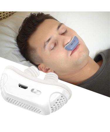 AISHFP Electric Anti Snoring Devices Automatic Snore Stopper Purifier Filter Stop Snoring Sleeping USB Lightweight Nose Plug for Easing Breathing and Comfortable Sleep White
