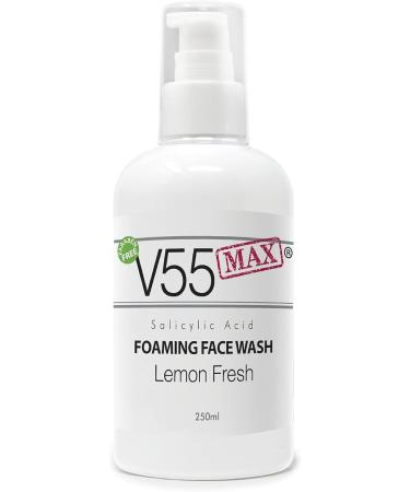 V55 MAX Salicylic Acid Face Wash for Pimples Blackheads Blemishes Skin Problems - Suitable and Safe for Acne Prone People - Paraben FREE - 250ml - Buy Online on GoSupps.com