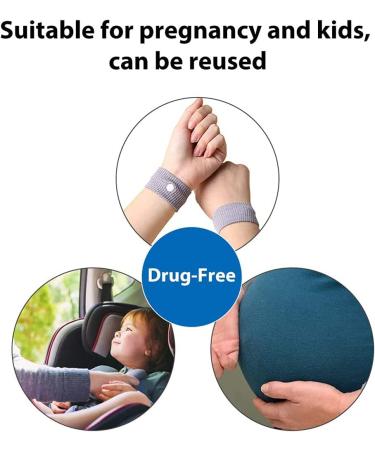 MT Healthy 8 Pcs Travel Motion Sickness Relief Wristbands - Non-Drowsy Nausea Relief for Sea & Air - 8 Count Pack - Buy Online on GoSupps.com