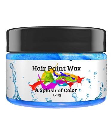 Hair Paint Wax A Splash Of Color - Blue (120 Gram) | Environmentally Friendly Temporary Unisex Natural Hair Paint | Easy To Use and Suitable For Most Hair Types