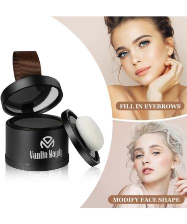 Instant Hairline Powder - Conceal Receding Hairline with Windproof & Sweatproof Hair Root Touch Up - Professional Hairline Shadow Powder (Natural Black) - Buy Online on GoSupps.com