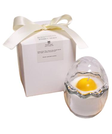 Egg Shaped Scented Candle for Birthday Plant Aromatherapy Glass Jar Candle with Gift Box Easter Decoration Gift for Women
