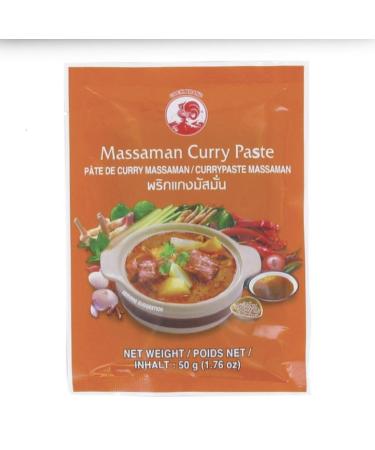 Cock Brand Massaman Curry Paste - Pack of 6 Sachets of 50 g