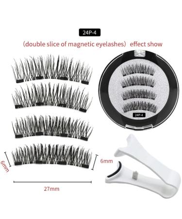 Magnetic Eyelashes - Natural Look Wispy Lashes with Clear Band & Applicator | No Glue Needed Reusable & Easy to Wear - Buy Online on GoSupps.com