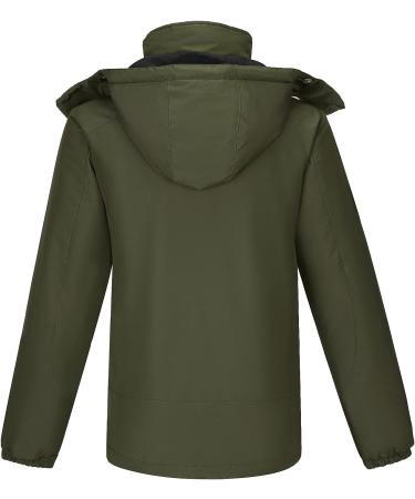 CAMEL Men's Winter Ski Jacket | Waterproof Snow Coat with Hood | X-Large Army Green - Buy Online on GoSupps.com