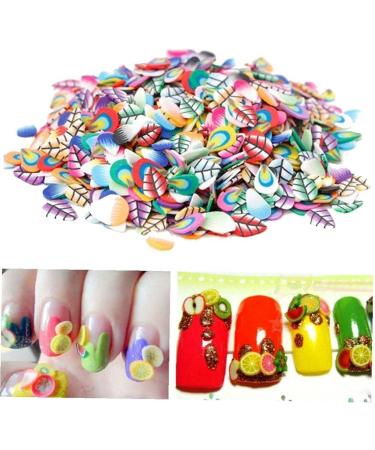 TOSSPER 1000 Pcs 3D Plastic Clay Leaf Slices Wheel - Nail Art DIY Decorations for Stylish Designs - Buy Online on GoSupps.com