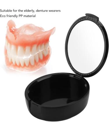 RXMORI Durable Prosthesis Case | Portable Storage Box for Artificial Teeth | Lightweight Prosthesis Cup for Seniors (Black) - Buy Online on GoSupps.com