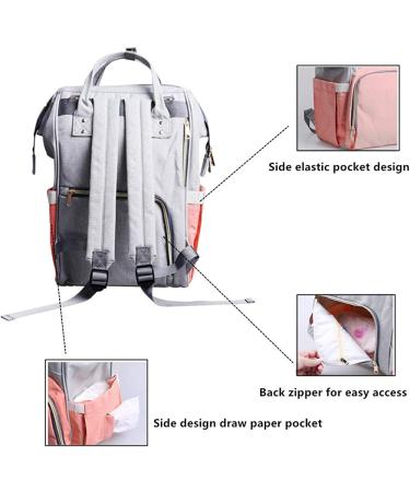 Multi-Function Diaper Bag for Baby Care Travel Backpack Nappy Bags Handbags Large Capacity Purple - Buy Online on GoSupps.com