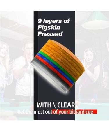 KONLLEN Rainbow Billiards Tip - 14mm-S-Black Pigskin Cue Head Accessory - Buy Online on GoSupps.com