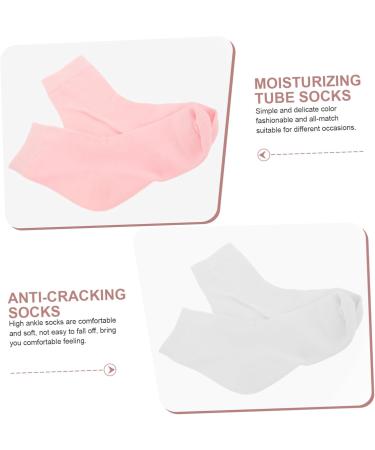 DOITOOL 2 Pairs Anti-split Socks Foot Care Gel Socks Moisturizing Socks for Women Gel Socks for Adult Moisturizing Socks for Foot Care Feet Care White Aldult Women's Heel Socks Cotton - Buy Online on GoSupps.com