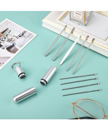 9-Piece Stainless Steel Ear Wax Removal Tool Set Reusable Ear Cleaners with Aluminum Storage Box for Kids & Adults - Buy Online on GoSupps.com