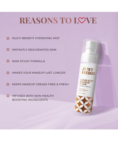 Just_Herbs. Long Stay Non Sticky Makeup Fixer Setting Spray for Face Makeup with Aloevera and Green Tea 100 ml - Buy Online on GoSupps.com