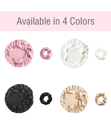Shop 2-Seater Silk Sleeping Hood & Hat Set | 100% Mulberry Silk | Oeko-Tex Certified | Adjustable Night Wear for Women | Hair Care in Champagne - Buy Online on GoSupps.com