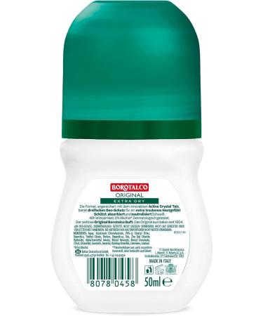  Italian Gourmet E.R. Borotalco Original Roll-On Deodorant with Talc with Active Crystals Triple Protection Dry Alcohol Free Borotalco Scent - Pack of 12 x 50 ml Bottles + Italian Gourmet Polpa 400 g - Buy Online on GoSupps.com