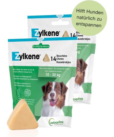 Vetoquinol Zylkene Chews 225 mg Double Pack | 2 x 14 Chews for Dogs & Cats | Supplement for Pet Well-being in Stressful Situations - International Shipping Available - Buy Online on GoSupps.com