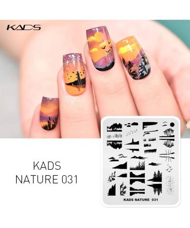 KADS Nail Stamping Plate Coconut Tree Nature Design (NA031) for DIY Nail Art - Buy Online on GoSupps.com