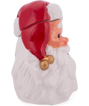 Transpac Santa Bright Red & Classic White 11.75 Ceramic Christmas Cookie Jar - Buy Online on GoSupps.com