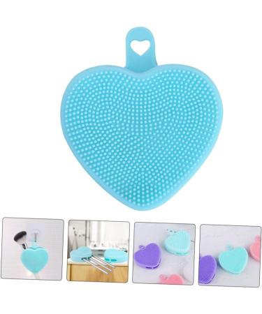 Handheld Facial Cleansing Brush Silicone Face Scrubber Heart Shaped Face Brush Manual Exfoliating Brush Double Side Face Brush Facial Exfoliator Heart-shaped Silica Gel Washbasin 9.8x8.4cm - Buy Online on GoSupps.com