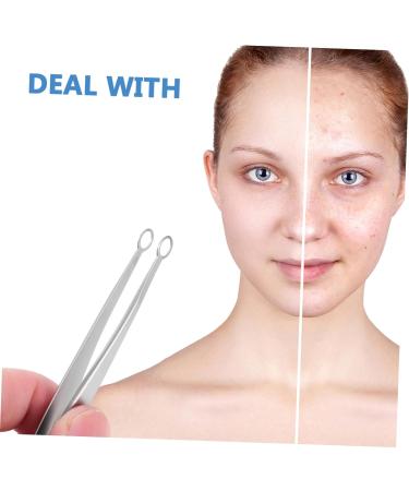 POPETPOP 1pc Clip Pimple Tweezers Blemish Remover Beauty Tweezers Eyebrow Tweezers Whitehead Extractor Comedone Extractor Tool Nasal Hair Clippers Stainless Steel Popper Hair Removal 12X1cm - Buy Online on GoSupps.com