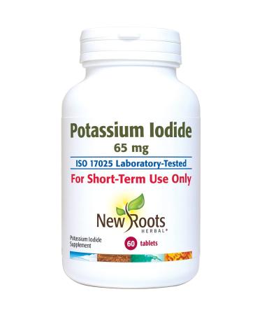 New Roots Herbal Potassium Iodide 65 mg KI Supplement | 60 Tablets for Thyroid Support | Iodine - YODO Naciente 60 Count (Pack of 1) - Buy Online on GoSupps.com