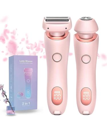 Cloudglide Pro Shaver Cloudglide Pro Bikini Trimmer for 2 in 1 Electric Shaver Razors for Women Wet & Dry Ipx7 Waterproof Female Shaver for Private Area (Pink *1)